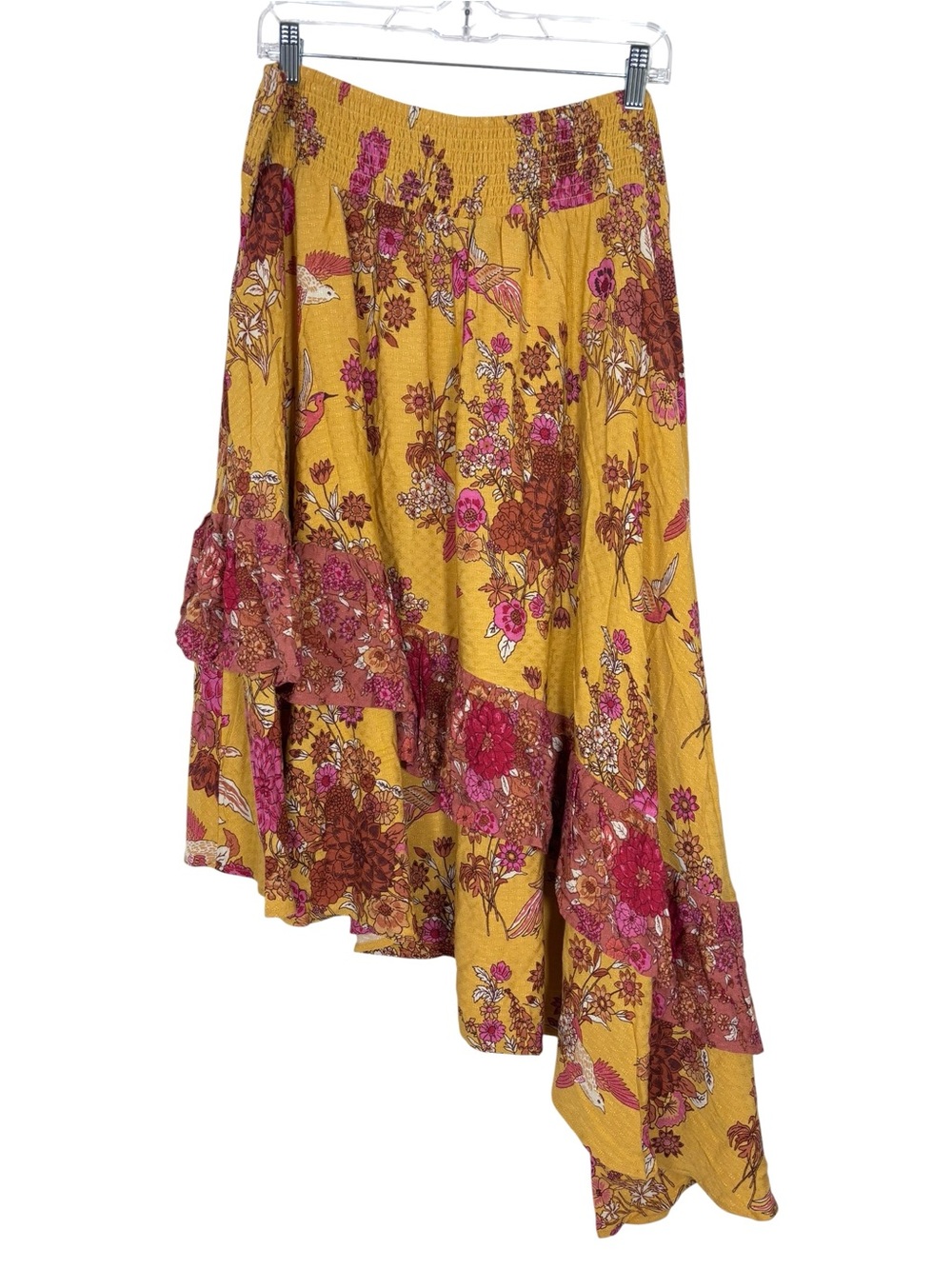 City Chic Venice Bird Floral Boho Skirt 18 - Picture 2 of 8
